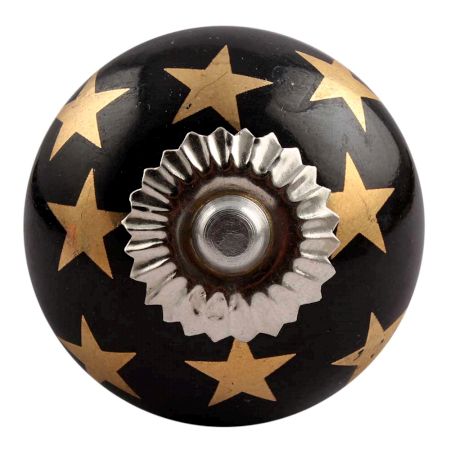Gold Star Ceramic Cabinet Knob